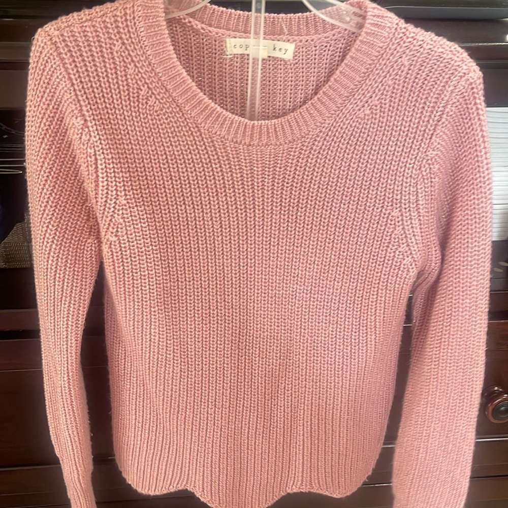 Pink shimmer sweater
